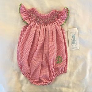 NWT Vive La Fete Pink Smocked Bubble